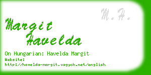 margit havelda business card